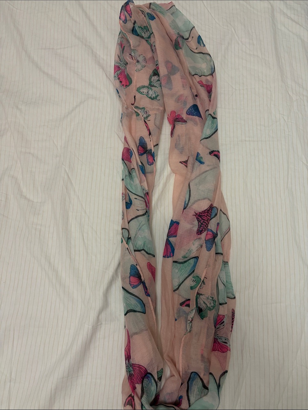 Ardene Light Pink Butterfly Print Women's Scarf